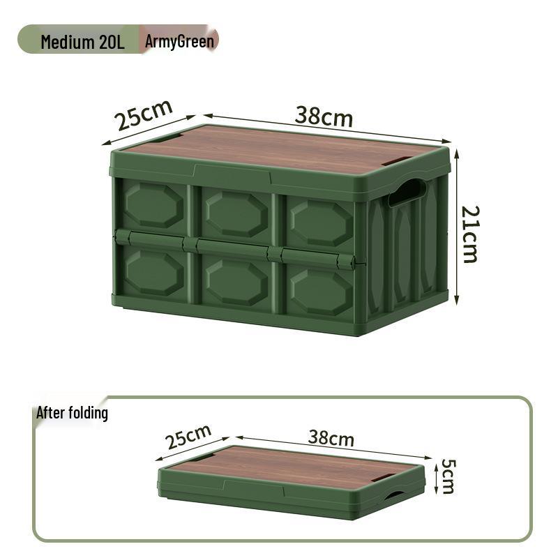 Folding Outdoor Camping & Picnic Storage Box Organizer for Car Trunk