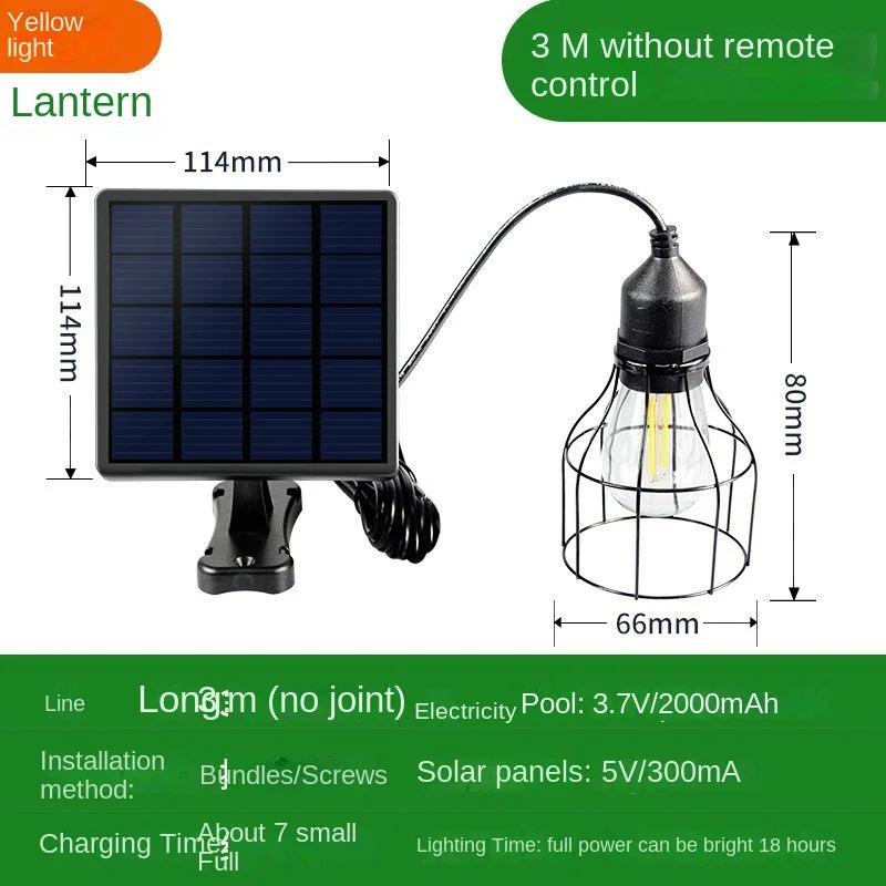 

Люстра на солнечных батареях, наружный чувствительный светильник IP65, водонепроницаемый E27, светодиодная лампа, подвесной светильник для ландшафта, украшения для сада, балкона 1pcs