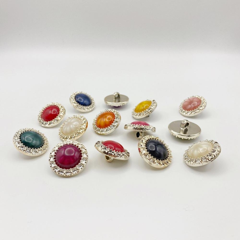 10pcs Colorful Shank Buttons 21/25mm Round Plastic Shank Buttons Coat Buttons DIY Clothes Sewing Accessories
