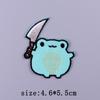Animal Holding a Knife Patch Iron On Patches On Clothes Stripe Badge Embroidery Patches For Clothing Cartoon Patch For Clothes
