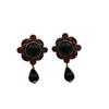 Retro Enamel Multi-Layer Petal Stud Earrings, Earrings, Female Gemstones, Niche Design, High-End Gorgeous Light Luxury Earrings