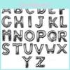 Elegant Gold Silver 16" Foil Letter Number Balloons For Birthday Party Decor