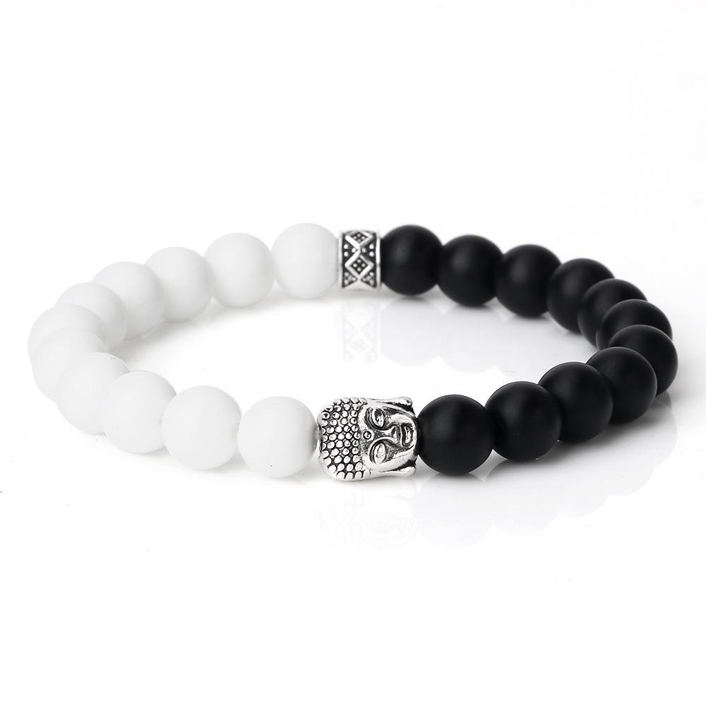 Heren Yoga Boeddha Spacer Kralen Armband - 8mm Ronde Kralen - Nieuwe Collectie