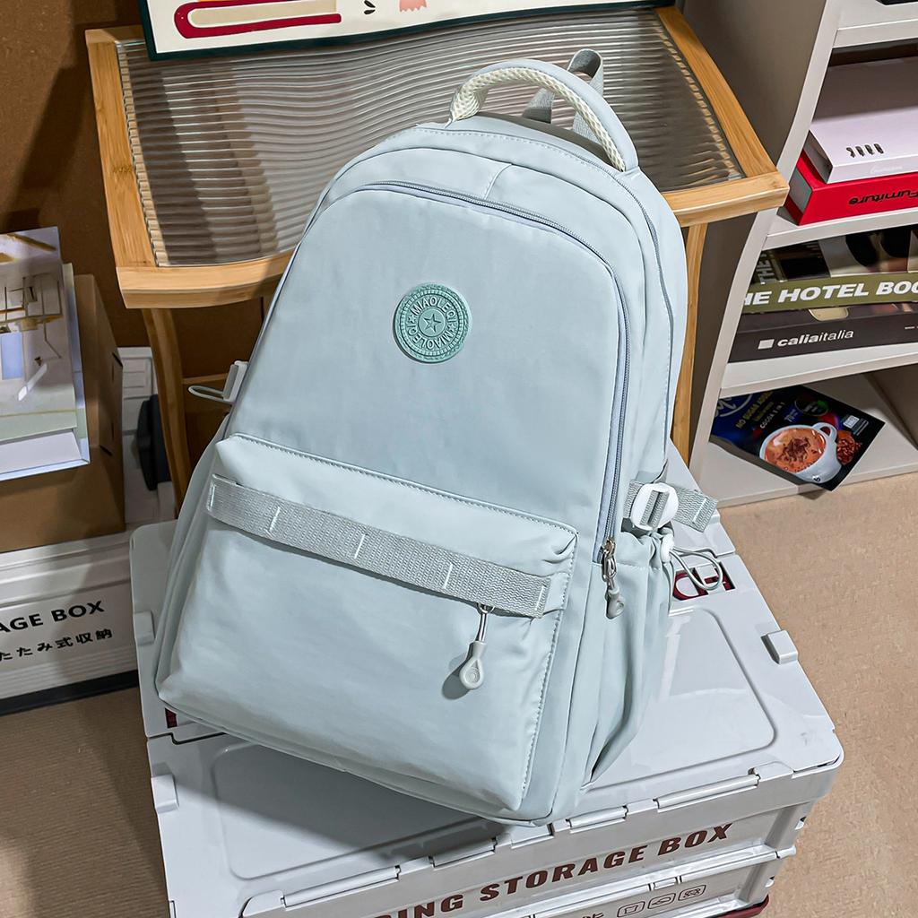 Schoolbag Large capacity class Commuter travel School bag Niche Korean female high school students Versatile simple casual lightweight backpack