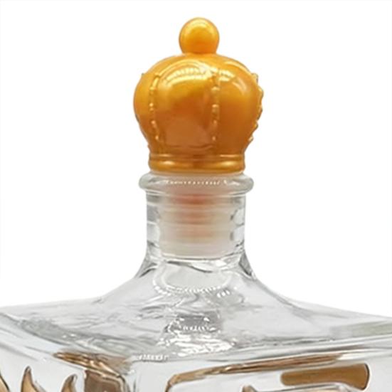 Χανουκά Θεματική Γυάλινη Μπουκάλα Ντεκάντερ Ουίσκι με Διακοσμητικό Στόμιο Μοναδικό Ντεκάντερ Λικέρ για Δώρα Εορτών, Επίδειξη Οικιακού Μπαρ