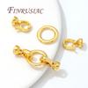 18K Gold Plated Fasteners For Clasps Connectors For Jewelry DIY Bracelets Making Accessories Necklace Clasp Findings