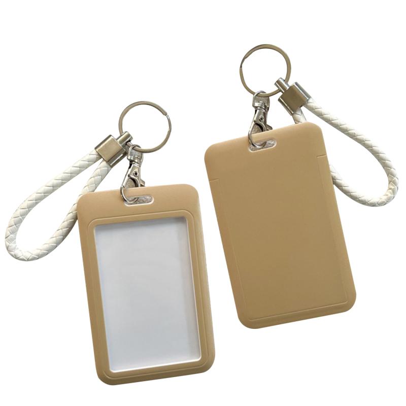 Keychain Student Card Holder Jednoduchost Jednobarevná série Vizitka pro ženy Pouzdro na dětské studentské foto karty