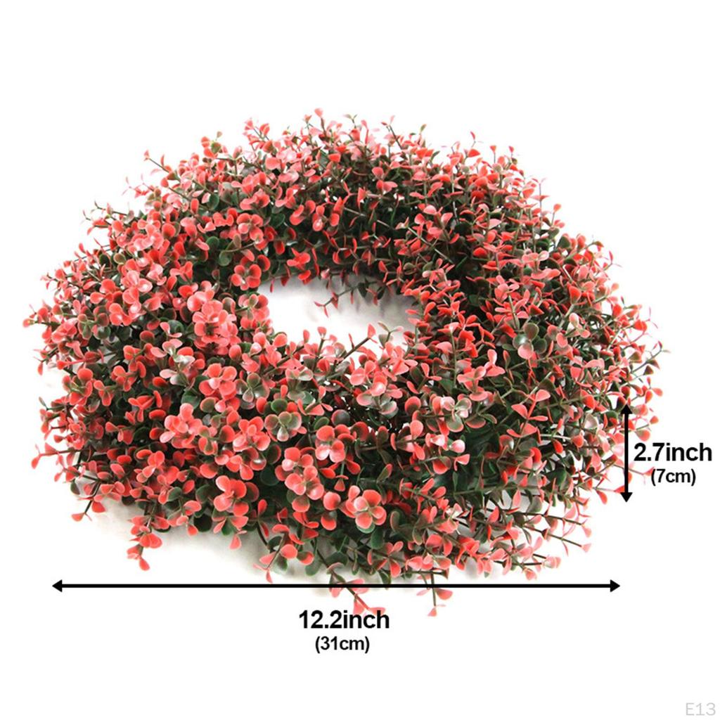 Artificial Garland Floral Hoop Green Leaves Wreath Simulation Wreaths for Home Decor