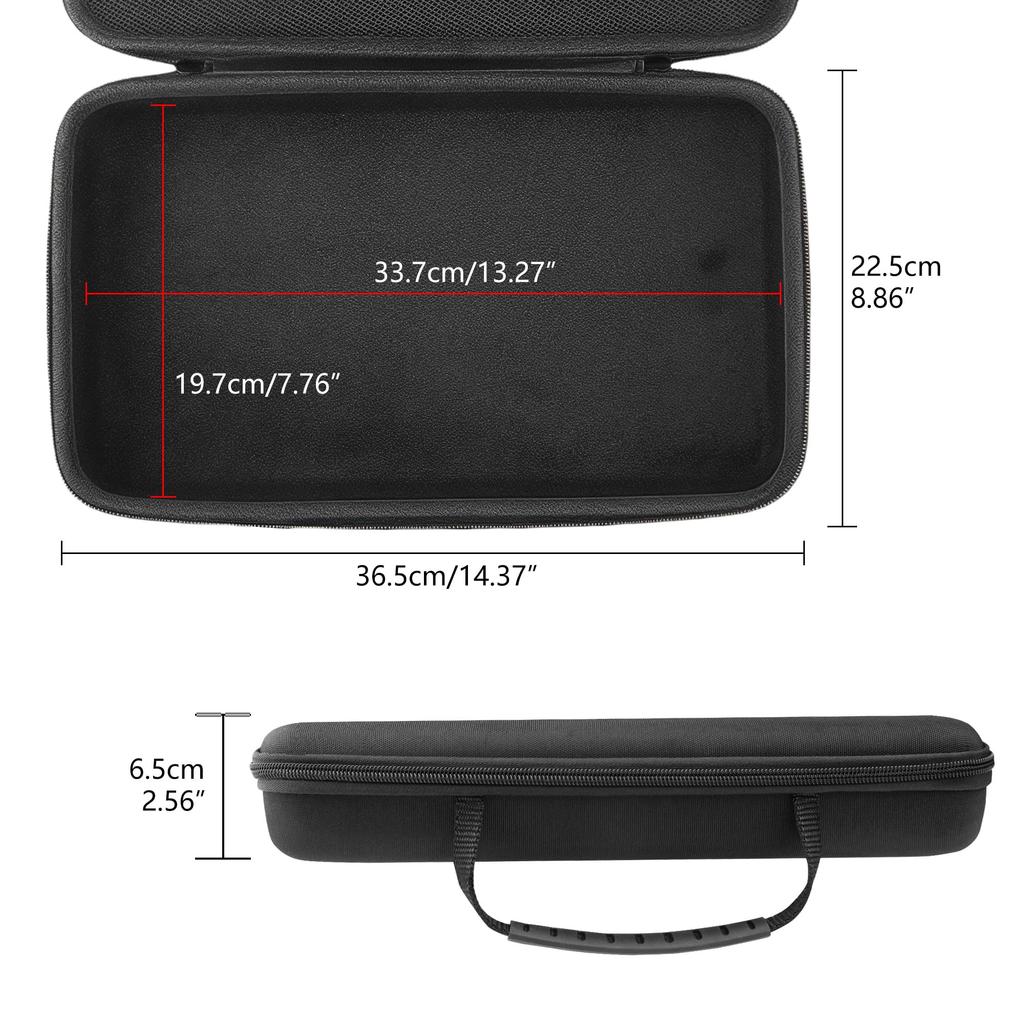Musiin Piano Keyboard Case for MPK Mini MK3 MIDI Premium Velvet Hard Case Controller, (Black)
