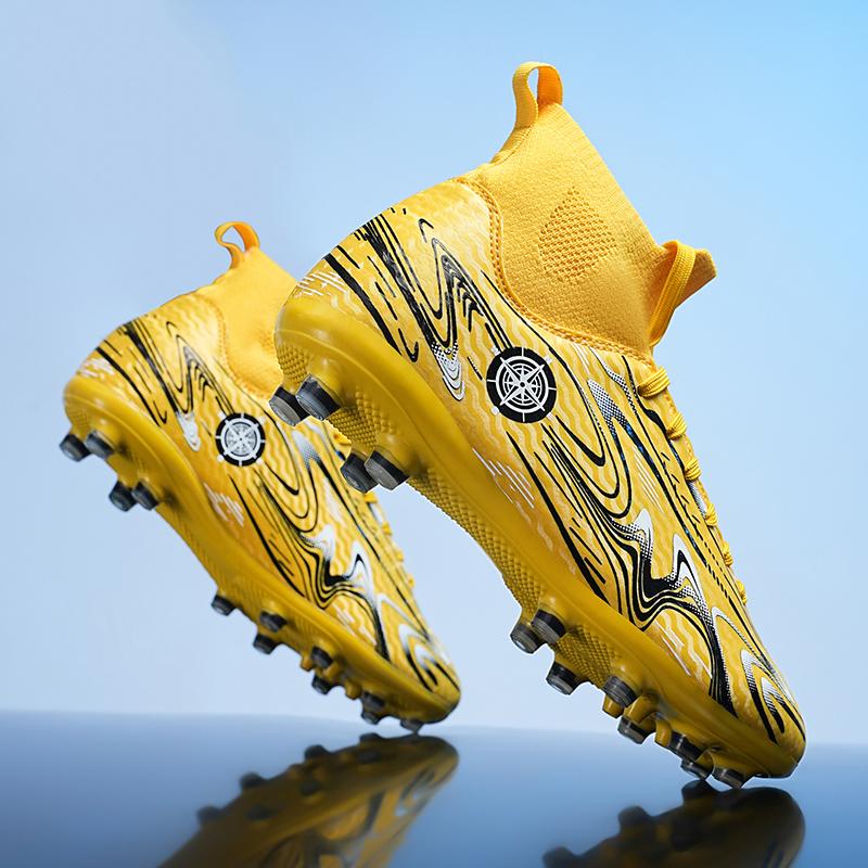 

High Ankle Training Futsal Turf Non Slip Sport Ultralight Training Football Shoes Men Soccer Shoes Top Quality Football Boots 34