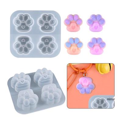Yumei DIY Forma na klíčenku z epoxidové pryskyřice ve tvaru kočičí tlapky