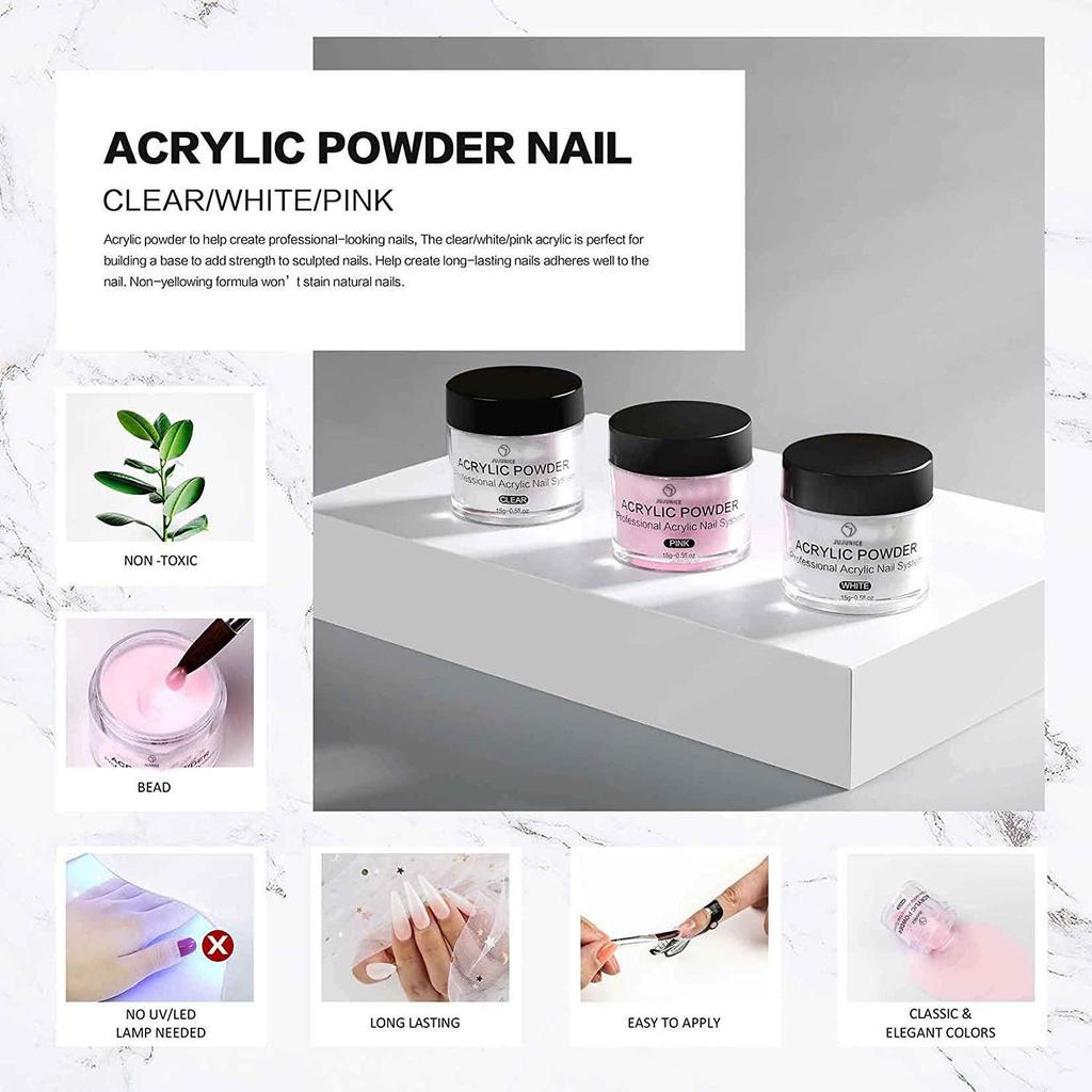 15ML/30G High-Quality Acrylic Powder for Nail Art Sculpting with Diamond Adhesion