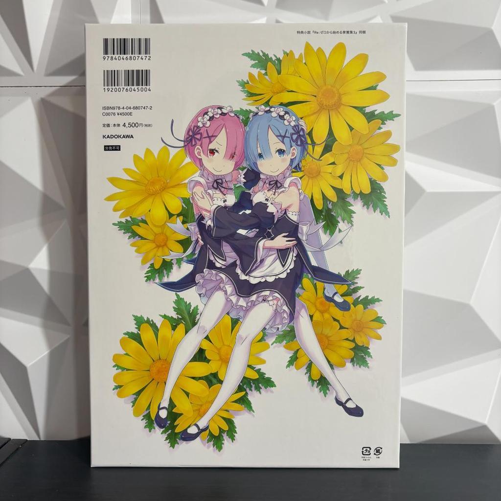 [USED] Re:Zero Shinichiro Otsuka Art Works Re:BOX 1 & 2 Set with Novel and Art Book