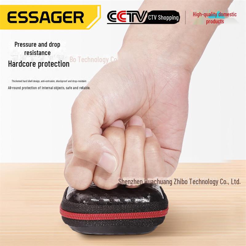 ESSAGER Hamburger Series Digital Accessories Storage Bag for Cables, Earphones, Chargers, and USB Drives