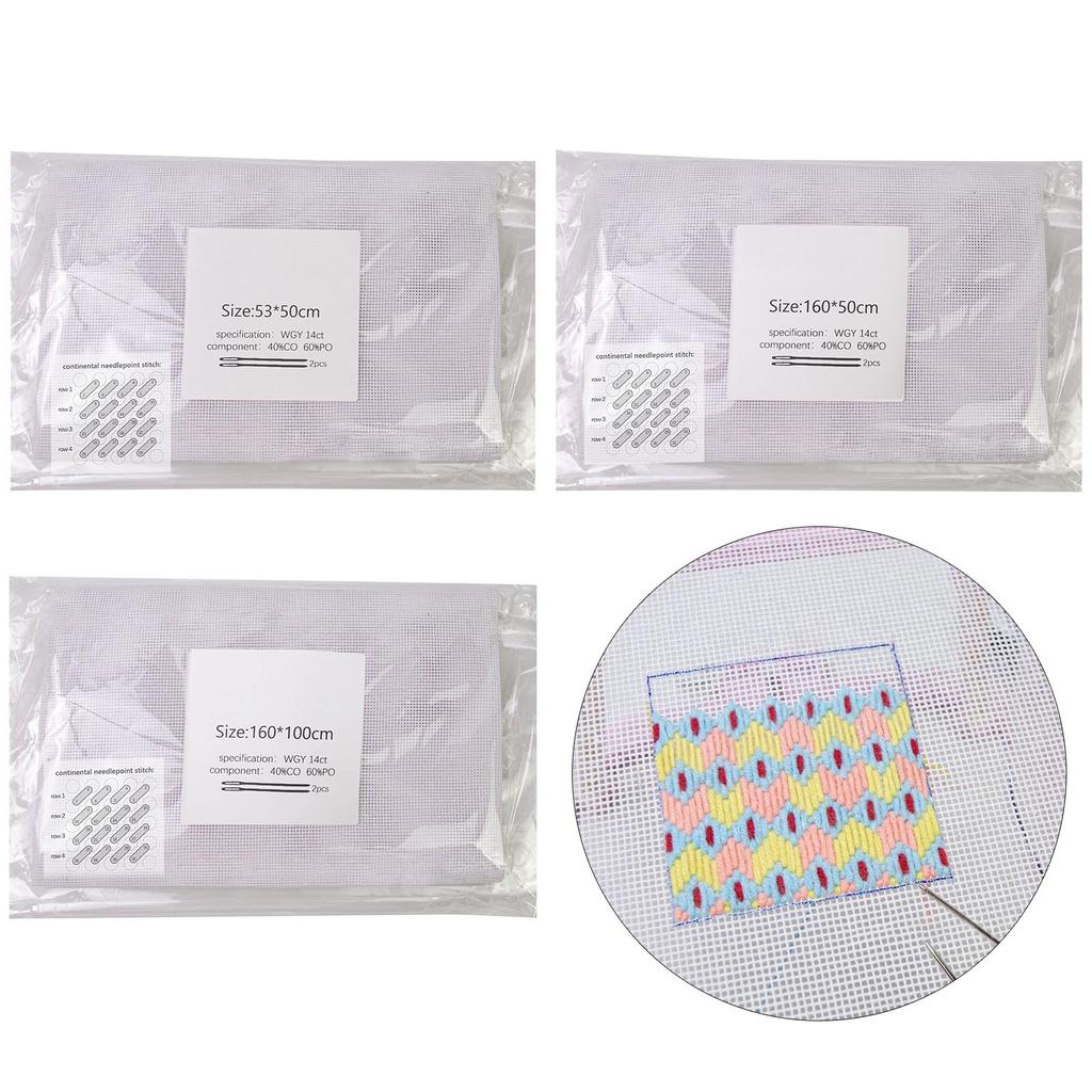 14CT Canvas Sheets Needle Point Canvas Practical Mesh Sheets Needlepoint Canvas Mesh for Embroidery Crochet Projects