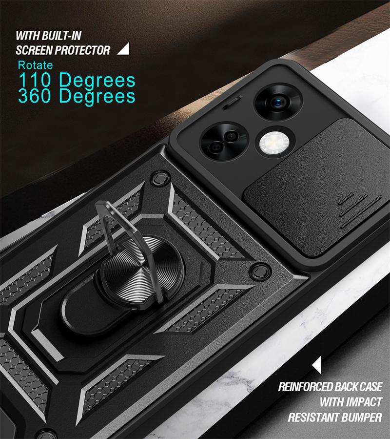 Für OnePlus Nord N30 5G Hülle Slide Camera Lens Armor Protect Coque Für One Plus Nord N30 N 30 Magnethalterring Rückseite