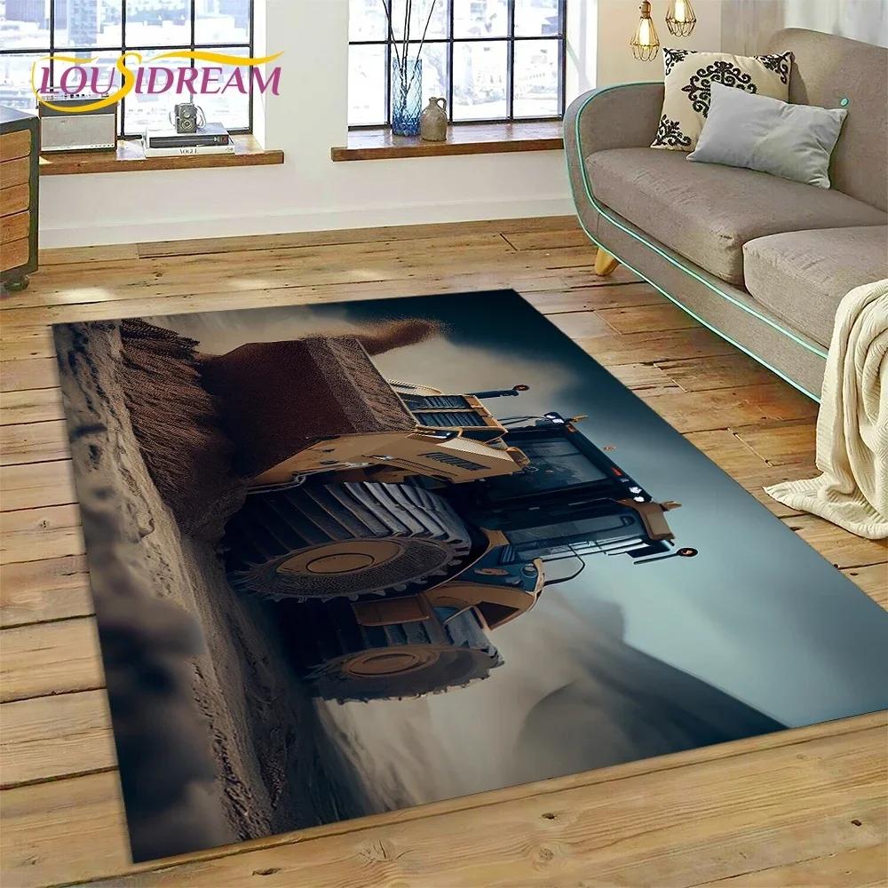Retro Tractor Car  Truck Carpet Rug for Bedroom Living Room Home Sofa Decoration,Children Game Large Decor Floor Mat Gift