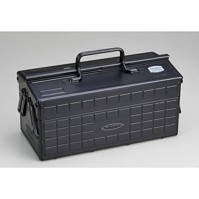 

TOYO STEEL Tool Box ST-350 BLACK 2-Tier Openable Door Storage Case