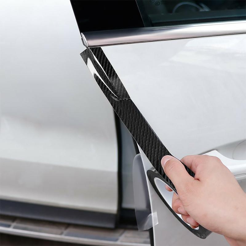 3/5/7cm*3m 5D Carbon Fiber Car Sticker DIY Paste Protective Strips  Auto Door Sill Side Mirror Anti Scratch Tape Car Accessories
