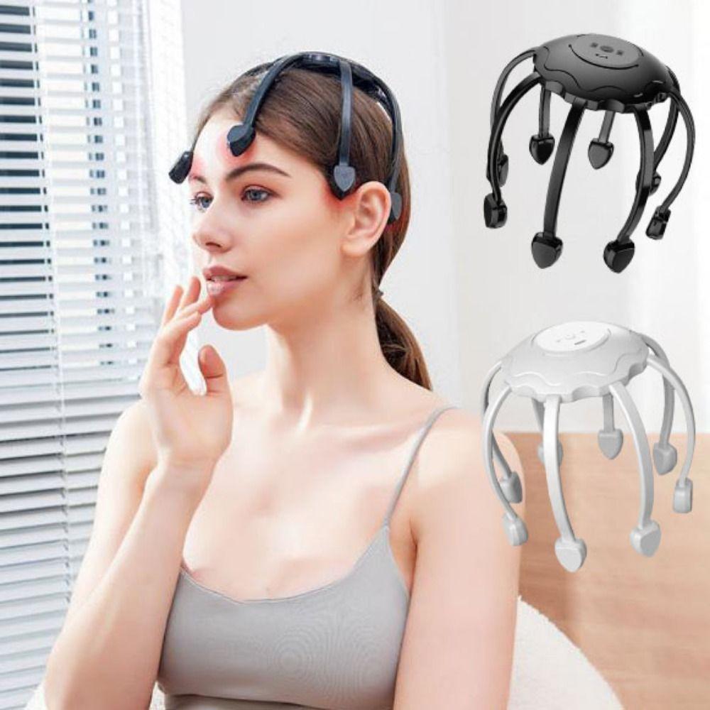 5 Modes Octopus Claw Head Massager Type-C Head Scratcher Creative Scalp Massager  Relaxation