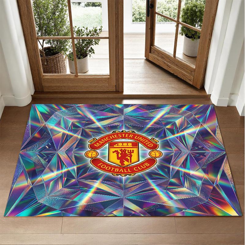 Manchester United Design Kristall Samt Teppich Weiche Dekorative Matte für Schlafzimmer Eingang