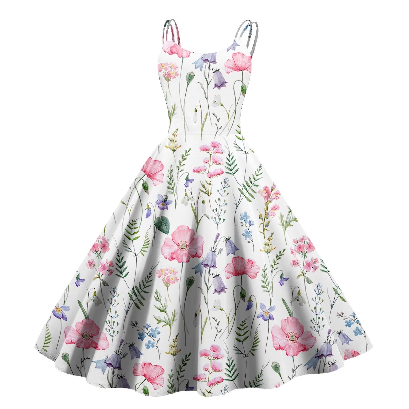 

Женские цветочные, цветные пэчворк, градиентный принт, сексуальные без бретелек панк винтажные платья XL розовый