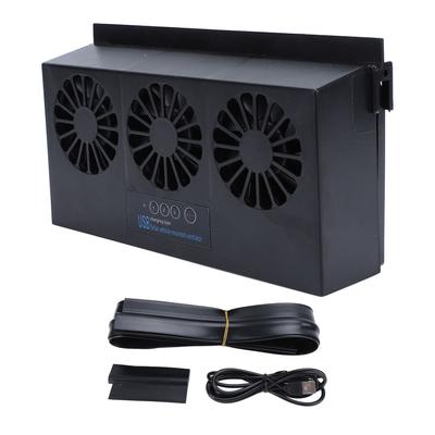 Solar Powered Car Exhaust Fan 3 Heads Odor Removal Multifunctional Air Purifier Cooling Fan for Home Automotive Office