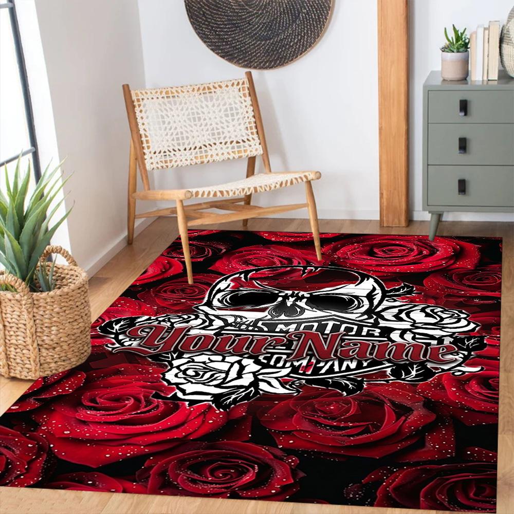 Harley-davidson Motorcycles Customizable Name Carpet Design for Living Rooms Playrooms Bedrooms Outdoor Antislip Carpet Anime Office Decor