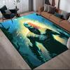 Neptune Trident Anti-Slip Rug, Rectangular Carpet for Sofa Zone & Game Room Decor