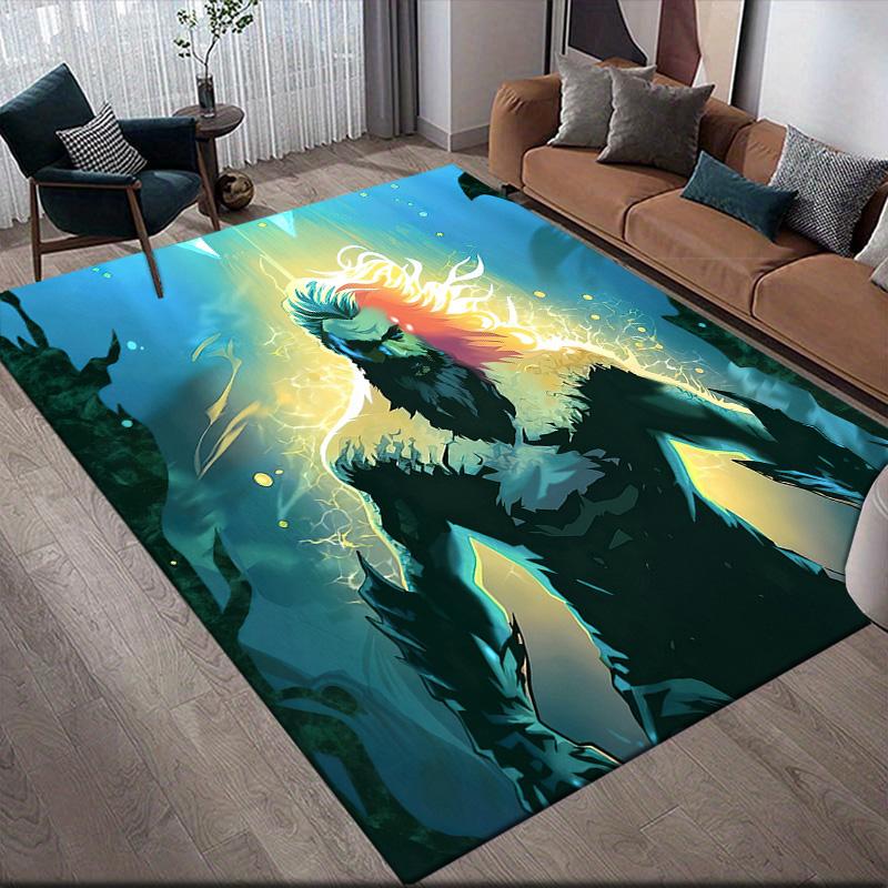 

Neptune Trident Anti-Slip Rug, Rectangular Carpet for Sofa Zone & Game Room Decor 60x90cm