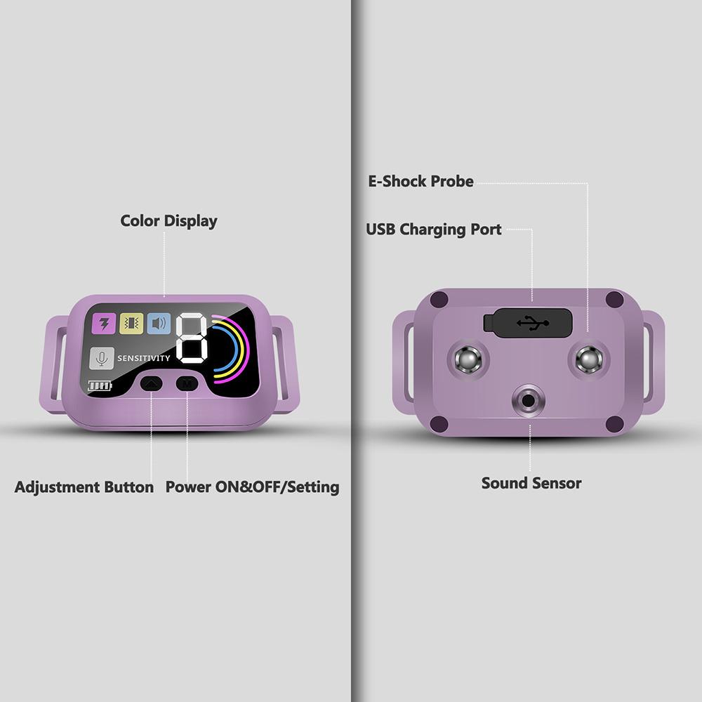 Köpekler için Köpek Eğitim Cihazı Bark Yaka Renkli Ekran Akıllı Köpek Eğitmeni Su Geçirmez IP67