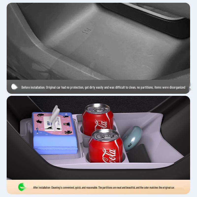 Compatible with 26 Models: Deep Blue L06 Center Console Storage and Glasses Organizer - Car Accessories.