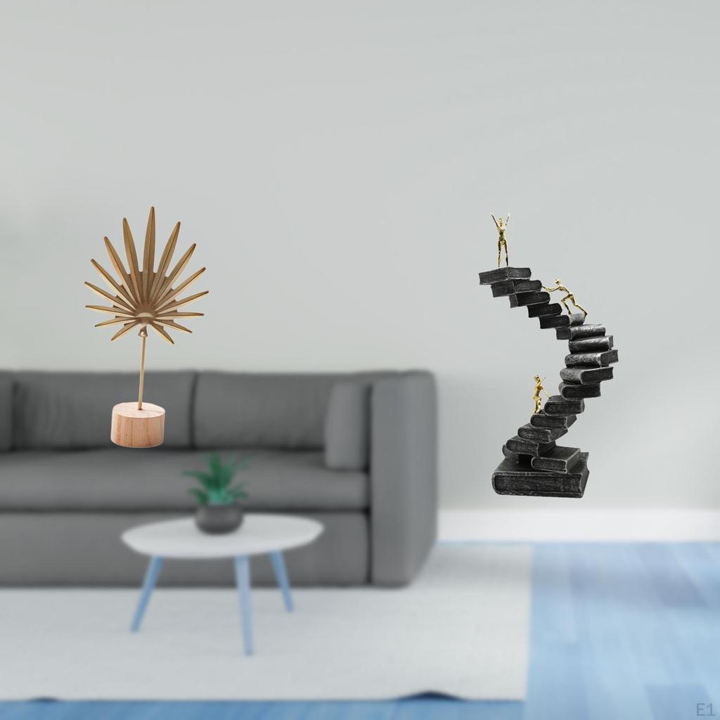 Sculpture Metal Thinker Statue Abstract Shaped Figurine Crafts Nordic Creative Ornament for Table
