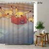 One Piece Luffy, Ace & Sabo Brothers Bond Fiery Scene 2D Print Waterproof Shower Curtain, Intense Flaming Background With Epic B