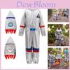 Bsrlons Kinder Silber Astronautenkostüm Für Sportspiele Und Cosplay Raumanzug Mit Pilotenoutfit