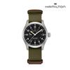 Khaki Field Reserva de Marcha Mostrador Preto Pulseira NATO H69509930