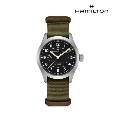 Khaki Field Power Reserve Black Dial NATO Strap H69509930