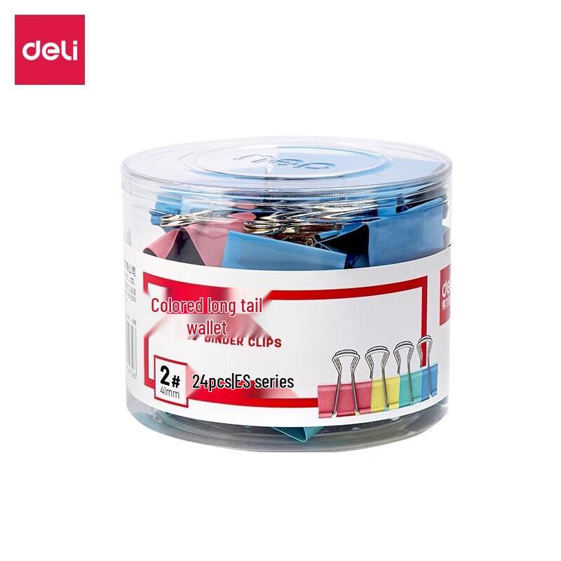 Deli Colored Binder Clips 41mm