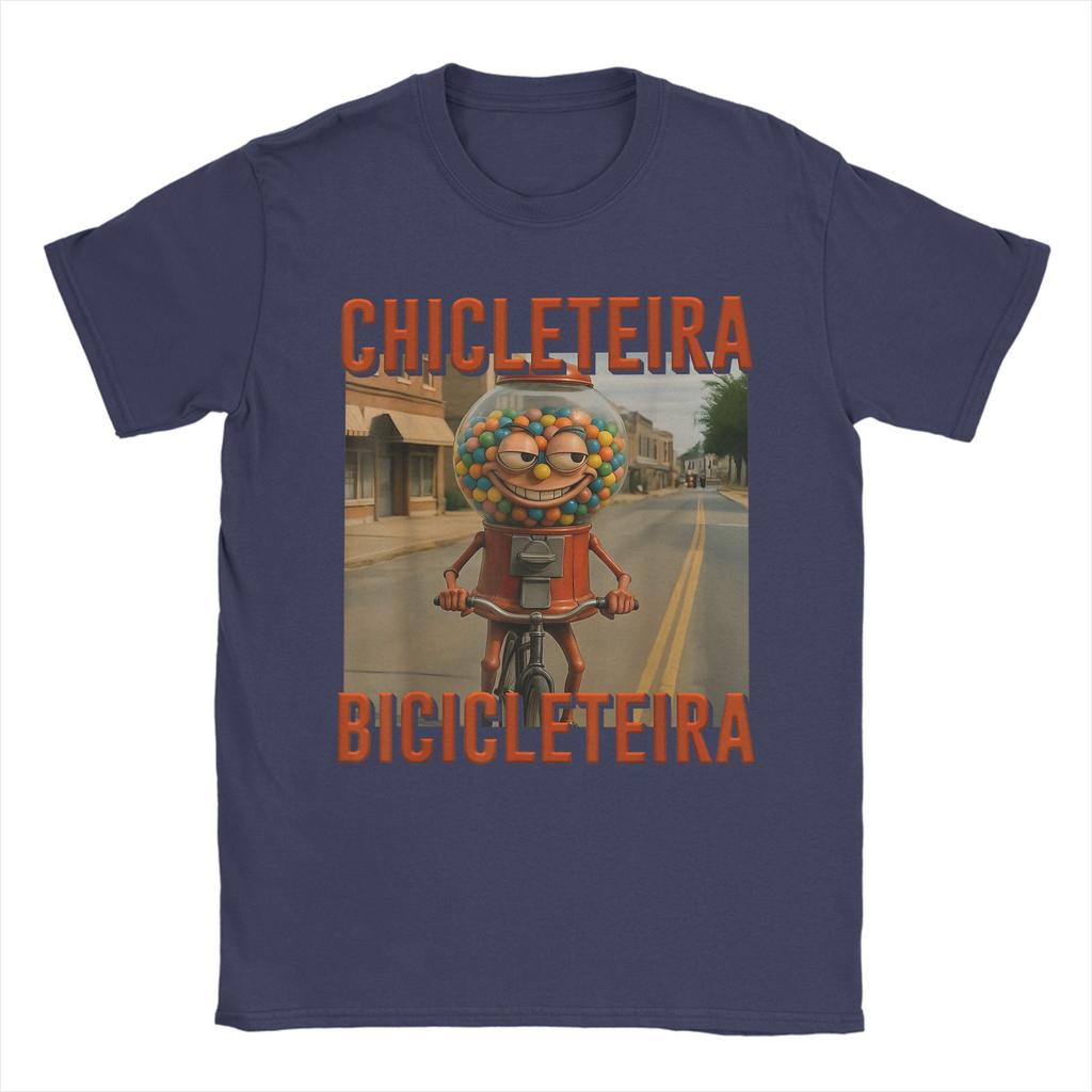 KI Meme Kaugummi Fahrradfahrer Brainrot Italienischer Witz Lustiges T-Shirt für Herren T-Shirts Rundhals Kurzarm T-Shirt Kleidung