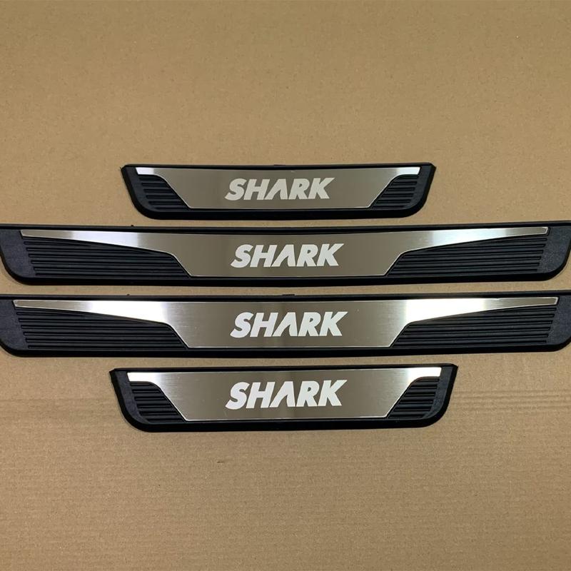 For BYD Shark 6 2024 2025 Car Door Sill Scuff Plate Pedal Cover Trim Accessories Exterior Threshold Protector Auto Stickers