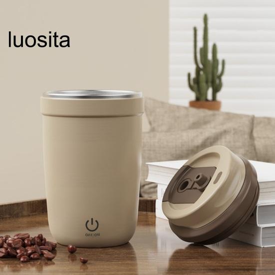 Electric Stirring Cup Mug, Rechargeable Portable Stainless Steel, Home Office Electric Cup for Coffee Tea Hot Chocolate