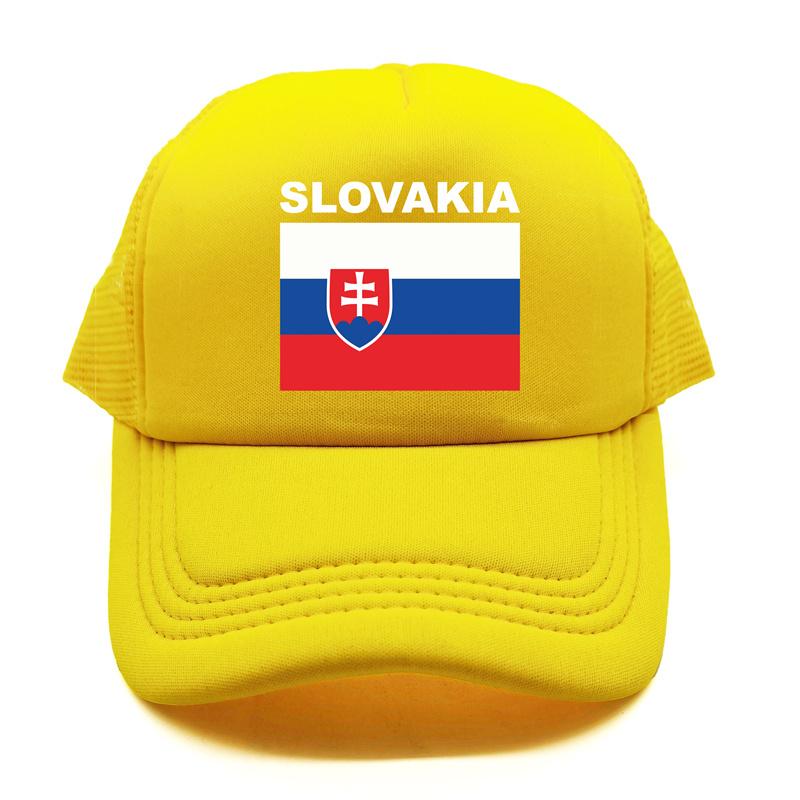 Slovakia Trucker Cap Summer Unisex Cool Country Flag Hat Baseball Caps Unisex Outdoor Mesh Net Caps