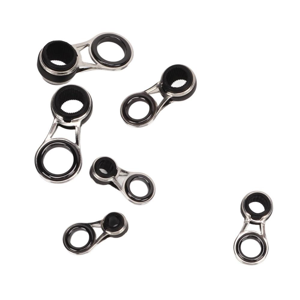 10PCS Stainless Steel Fishing Rod Guide Rings Ceramic Fishing Rod Tip Repair Kit  Fishing Rod Repair