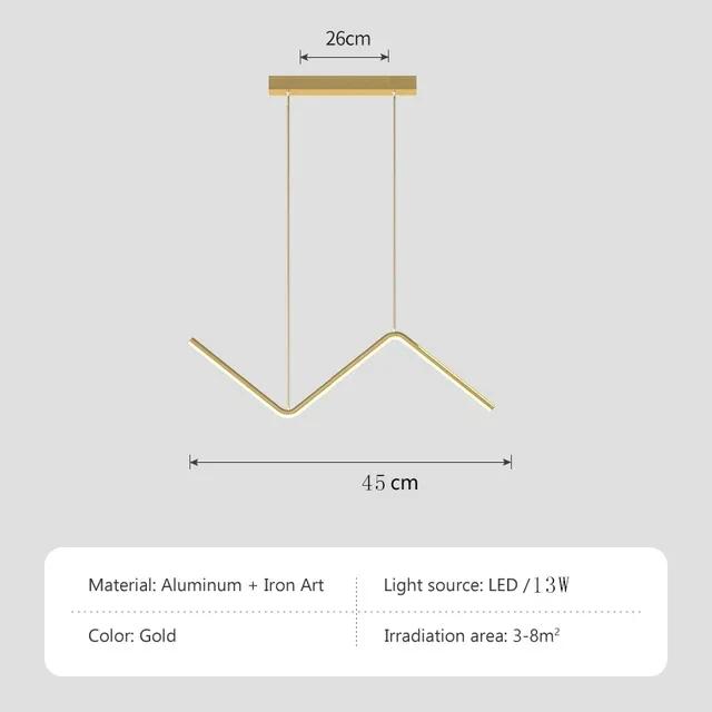 Lampă suspendată cu LED modernă pentru sufragerie, restaurant, bucătărie, birou, cafenea, lampă suspendată pentru interior, candelabru auriu negru