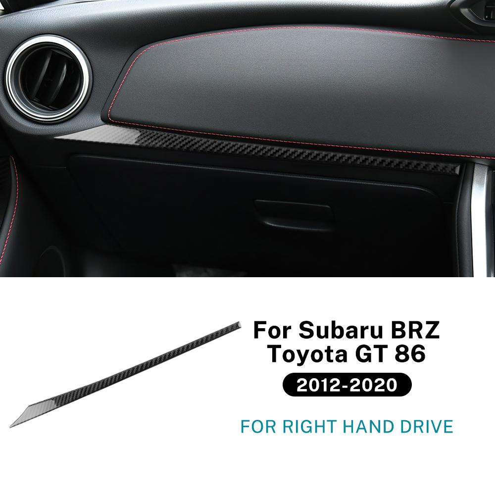 

Real Soft Carbon Fiber For Subaru BRZ Toyota GT86 2012-2016 2017 2018 2019 2020 LHD RHD Car Co-pilot Console Dashboard Strip