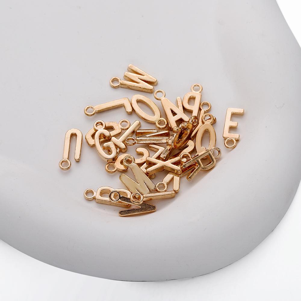 26-30Pcs 7X16 mm Alloy 26 Alphabet A-Z Letters Charms Pendants For DIY Bracelet Necklace Jewelry Making Supplies Accessories