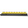 4 Pack Rubber Cable Protector Ramp 2 Channel Heavy Duty 66000lbs Load Capacity Cable Wire Cord Cover Ramp Speed Bump Driveway Hose Cable Ramp