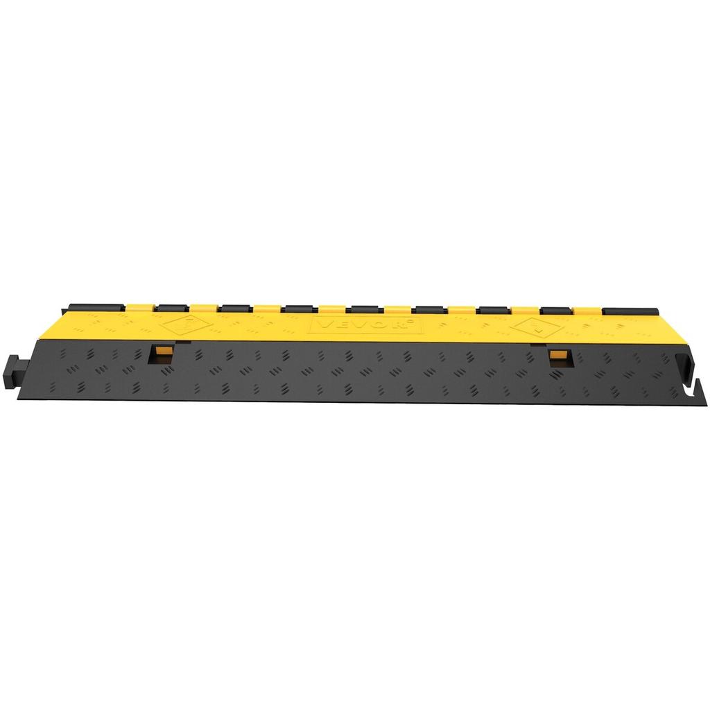 4 Pack Rubber Cable Protector Ramp 2 Channel Heavy Duty 66000lbs Load Capacity Cable Wire Cord Cover Ramp Speed Bump Driveway Hose Cable Ramp