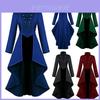 Elegant Dame Vintage Middelalderlig Smoking Gotisk Frakke Perfekt Til Cosplay Kostume