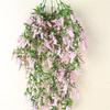 Plastic Flowers Wall Hanging Flower Fake Flower Plant Basket Lavender Rattan Living Room Decoration